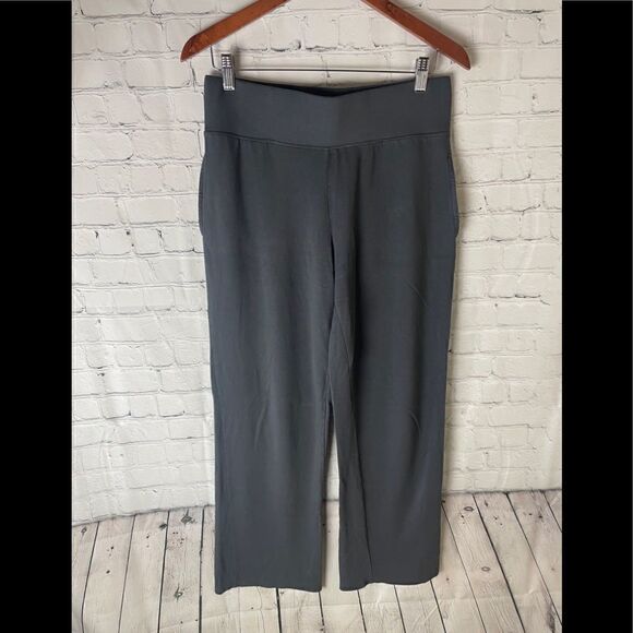 Natori Pull-On Ponte Wide-Leg Stretch Pants Gray - Picture 2 of 12